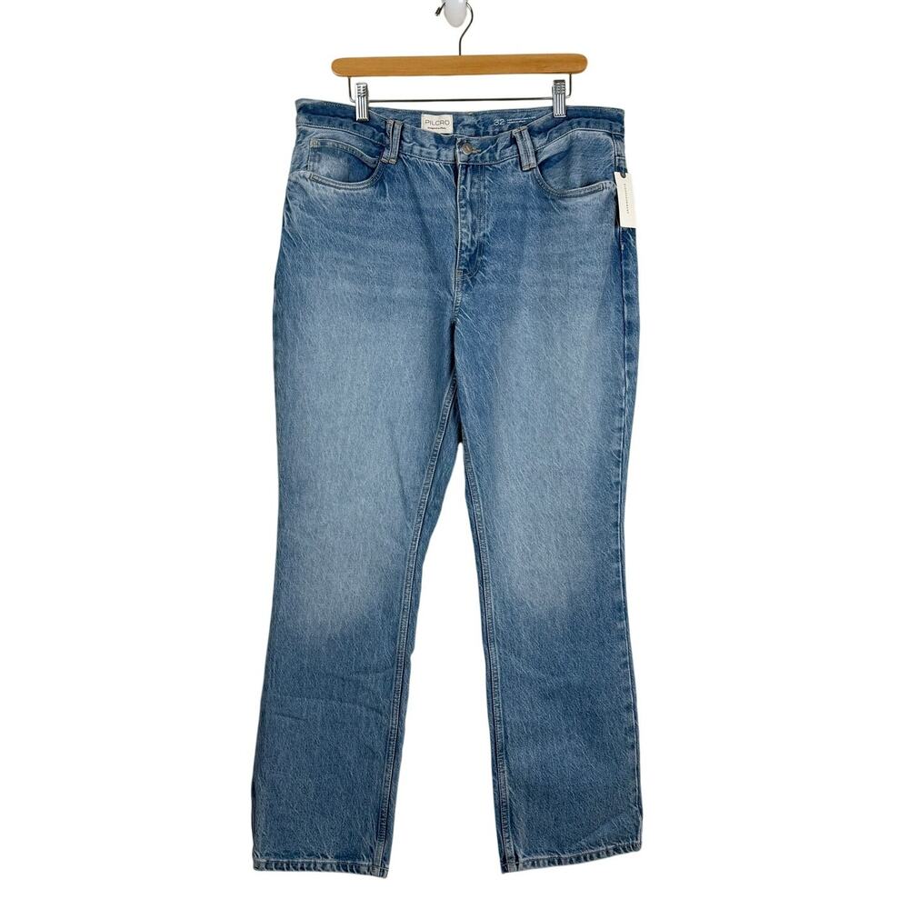 Pilcro Anthropologie Jeans Cotton Lyocell Straight Leg Size 32 Medium Wash NWT